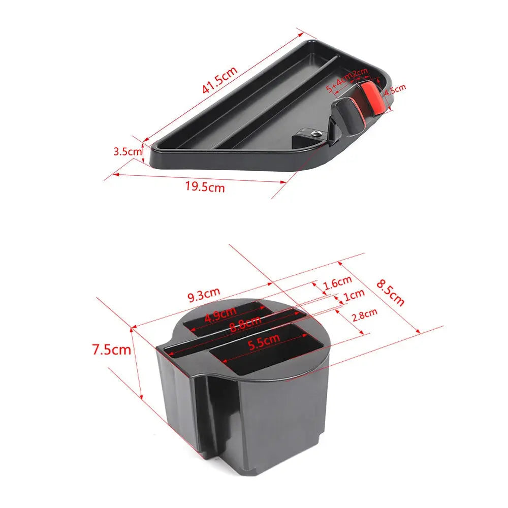 For 2011-2020 Jeep Grand Cherokee WK2 Central Phone Bracket Gear Cup Holder Storage Box (3 pcs)