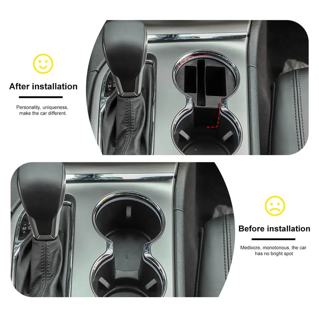 For 2011-2020 Jeep Grand Cherokee WK2 Central Water Cup Holder Storage Box Organizer