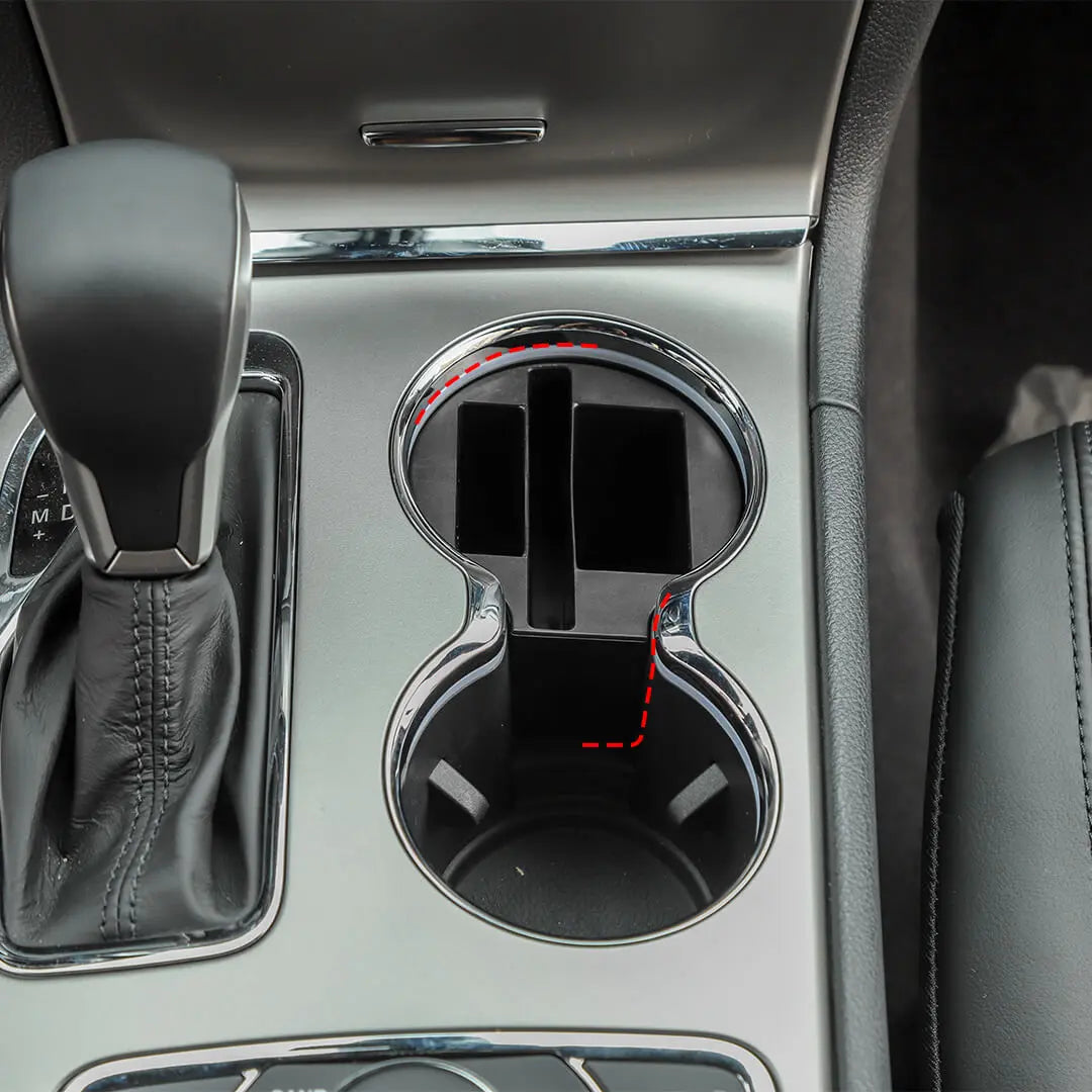 For 2011-2020 Jeep Grand Cherokee WK2 Central Water Cup Holder Storage Box Organizer
