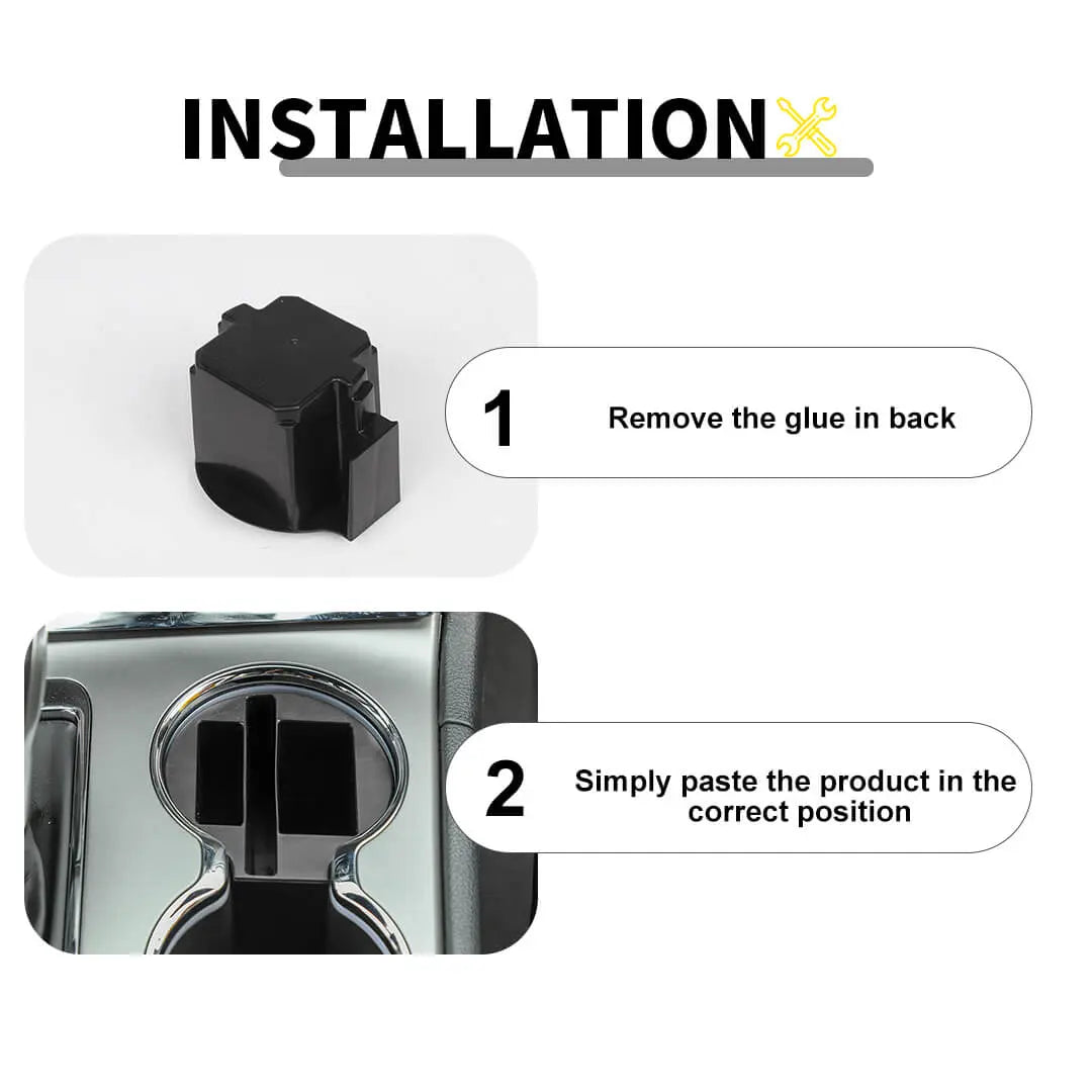 For 2011-2020 Jeep Grand Cherokee WK2 Central Water Cup Holder Storage Box Organizer