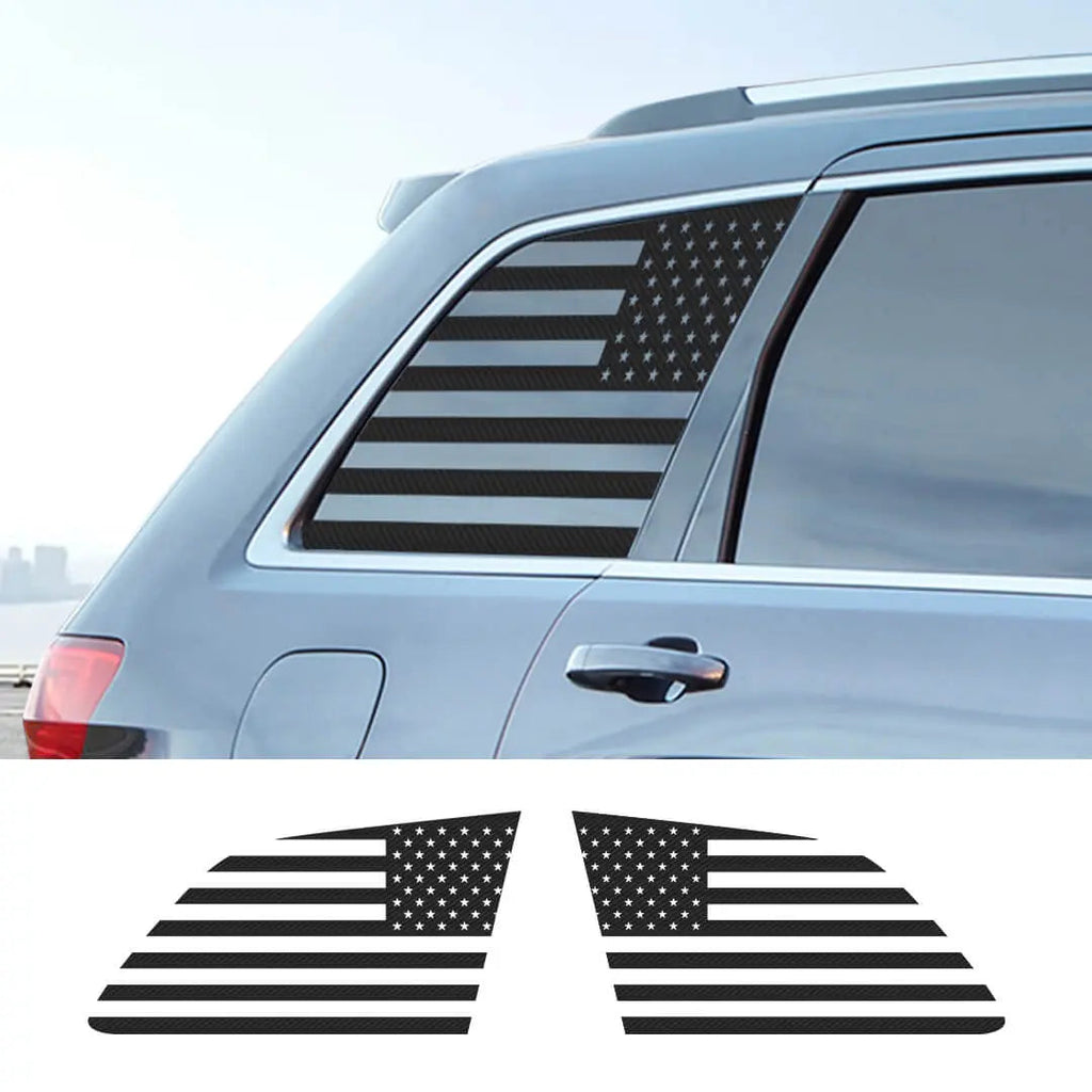 For 2011-2020 Jeep Grand Cherokee WK2 Exterior Rear Window Glass Stickers Trim Decal Cover (2 pcs)