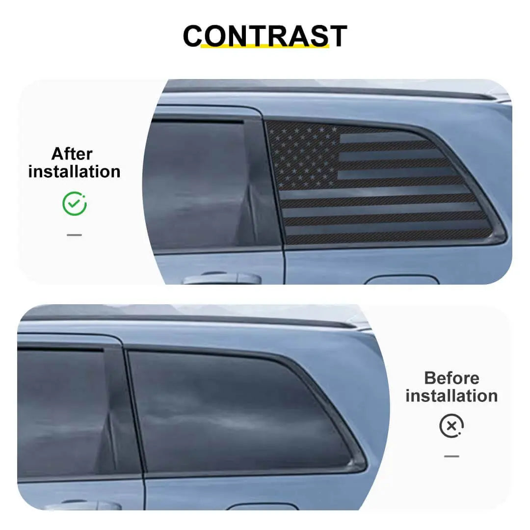 For 2011-2020 Jeep Grand Cherokee WK2 Exterior Rear Window Glass Stickers Trim Decal Cover (2 pcs)