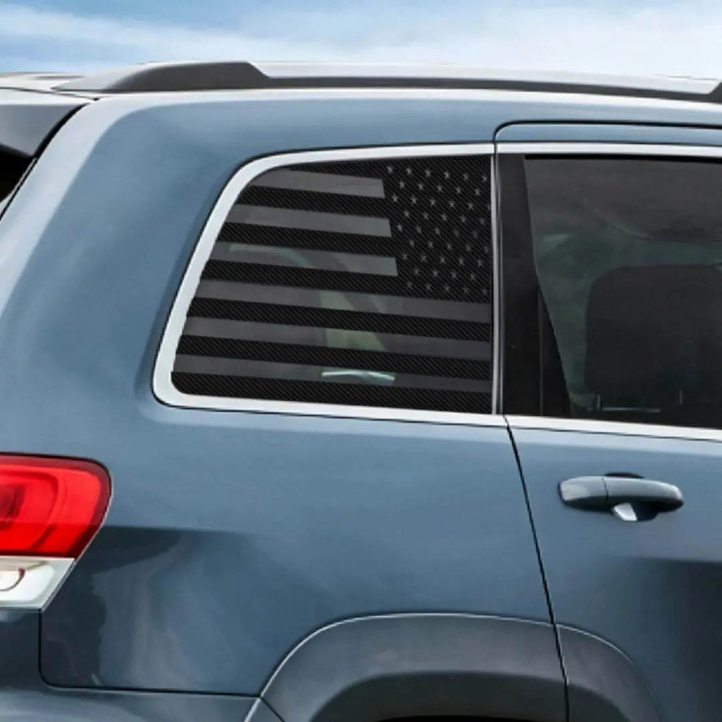 For 2011-2020 Jeep Grand Cherokee WK2 Exterior Rear Window Glass Stickers Trim Decal Cover (2 pcs)
