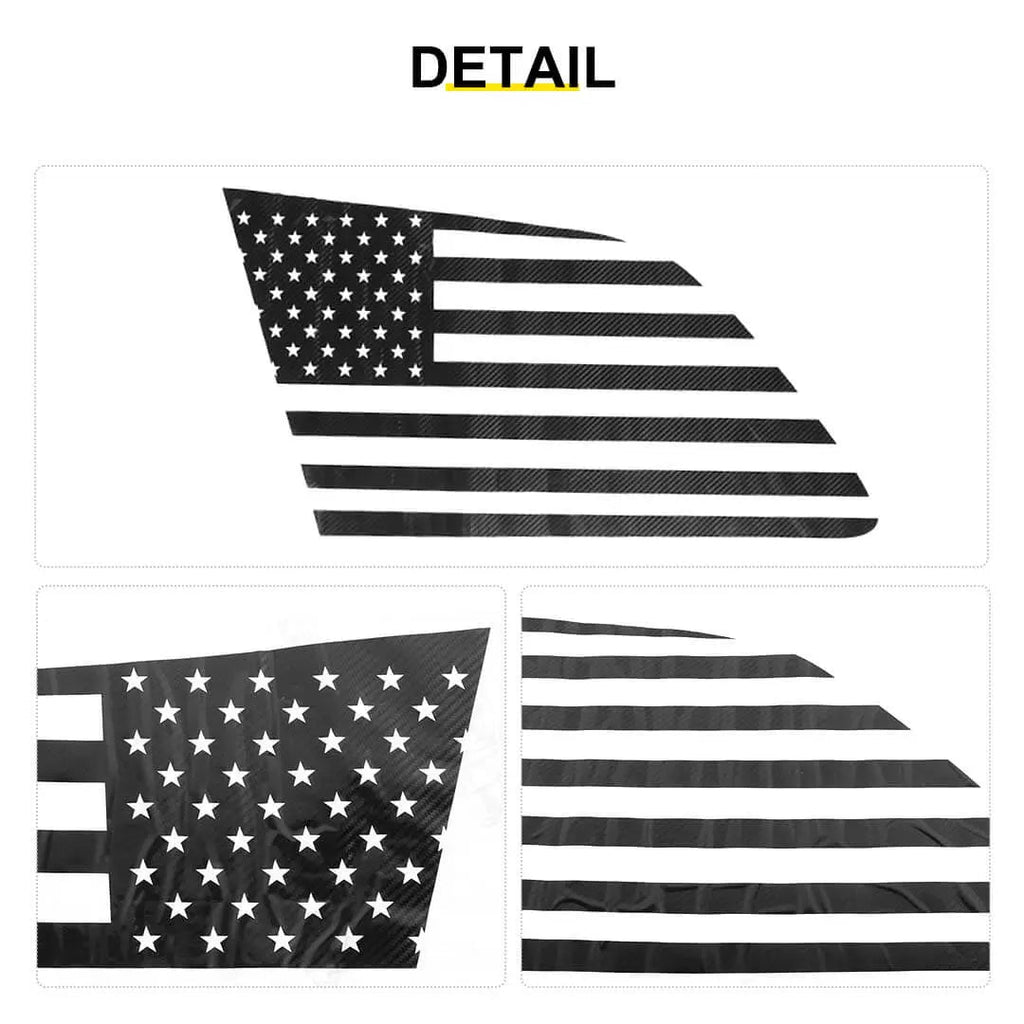 For 2011-2020 Jeep Grand Cherokee WK2 Exterior Rear Window Glass Stickers Trim Decal Cover (2 pcs)
