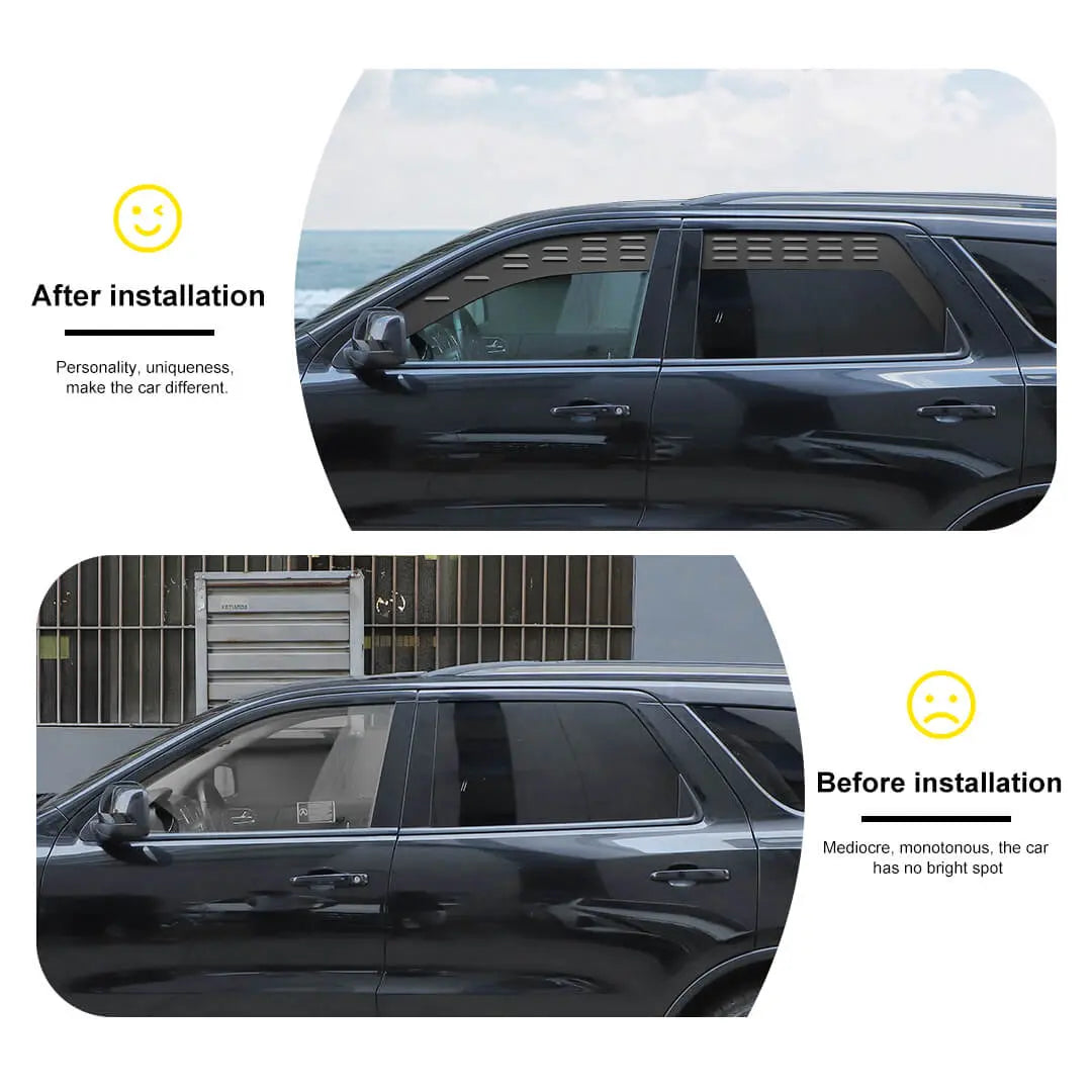 For 2011-2020 Jeep Grand Cherokee WK2 Front Rear Window Louvers Air Vent
