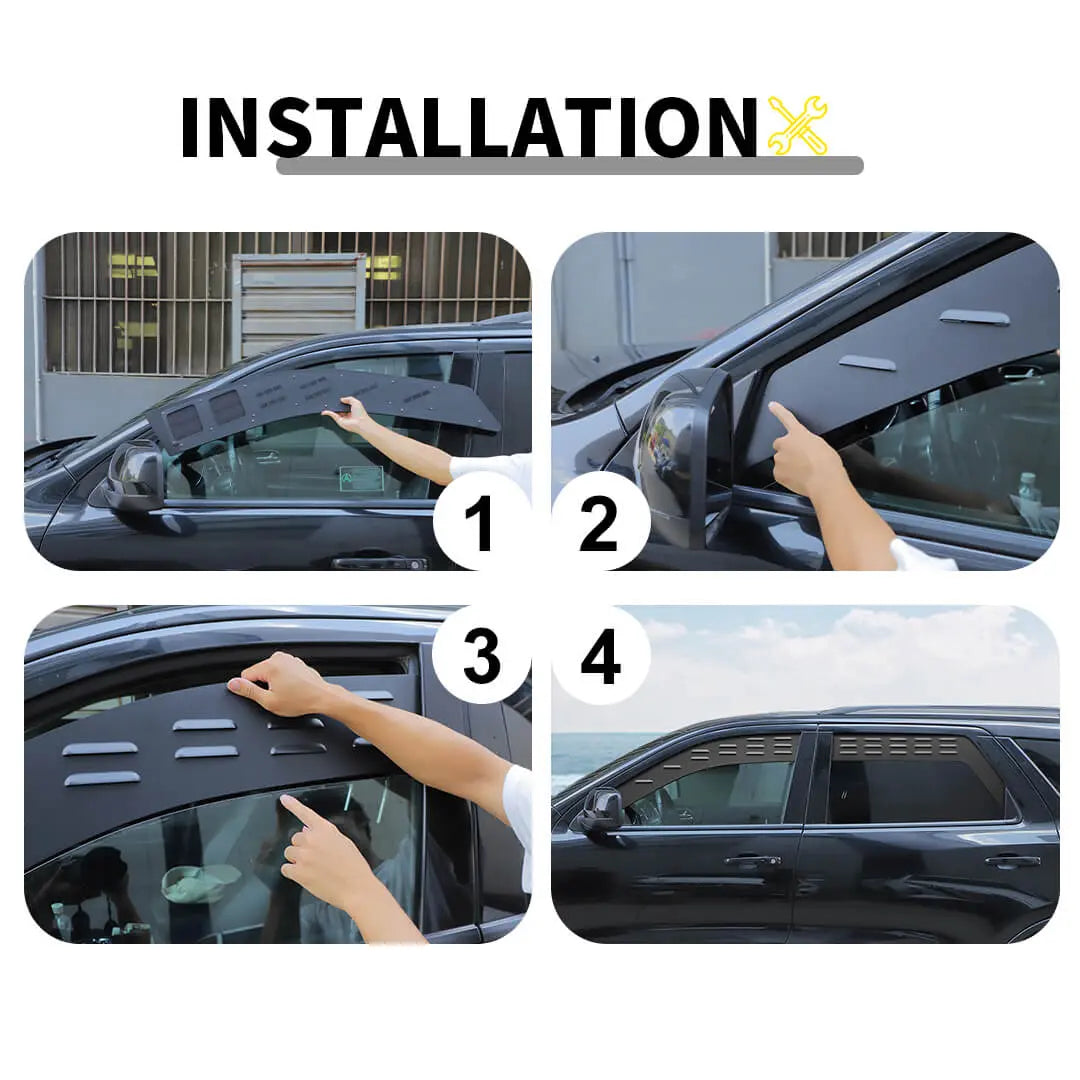 For 2011-2020 Jeep Grand Cherokee WK2 Front Rear Window Louvers Air Vent