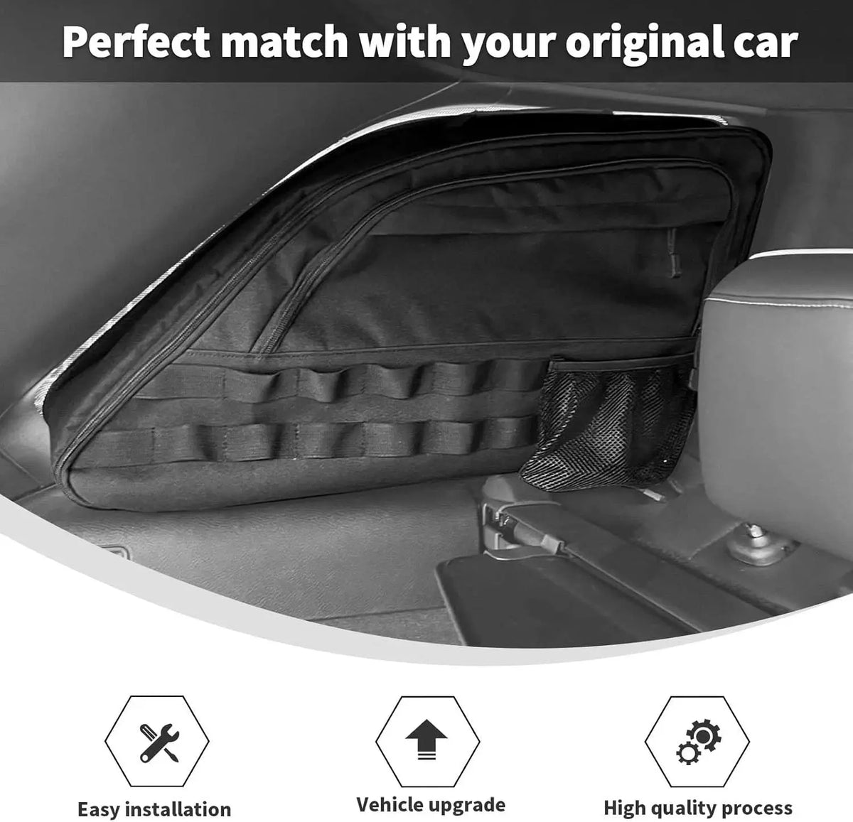 For 2011-2020 Jeep Grand Cherokee WK2 Rear Trunk Side Window Storage Bag Pack Accessories (2 pcs)