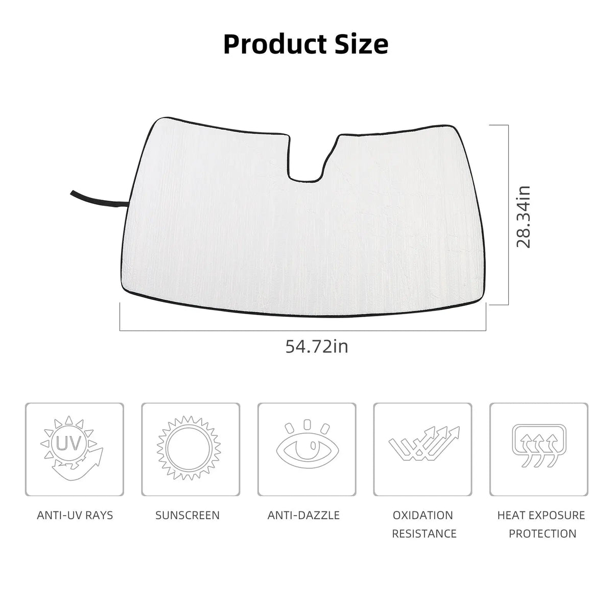For 2011-2021 Jeep Grand Cherokee WK2 Windshield Sun Shade Foldable Sun Visor Aluminum Foil Sunshade