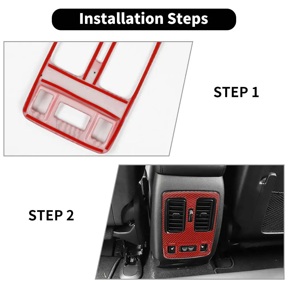 For 2011-2021 Jeep Grand Cherokee WK2 Rear Air Vent Outlet Cover Trim Decor