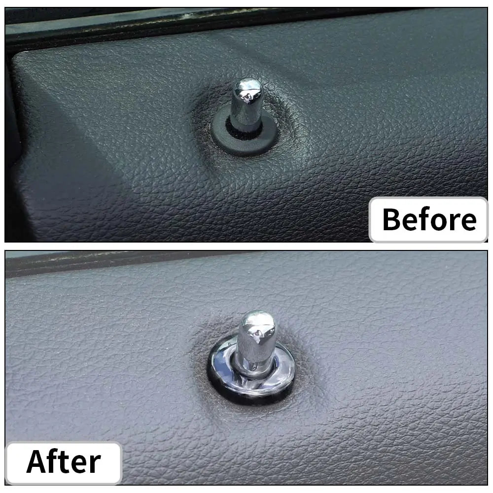 For 2011-2021 Jeep Grand Cherokee WK2 4X Door Lock Pull Pin Trim - Door Lock Knob Cover
