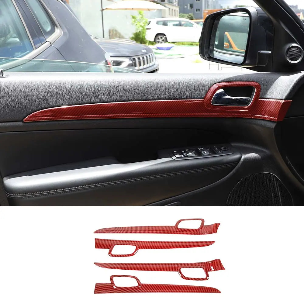 For 2011-2021 Jeep Grand Cherokee WK2 4X Inner Door Handle Trim Decor Cover Kit