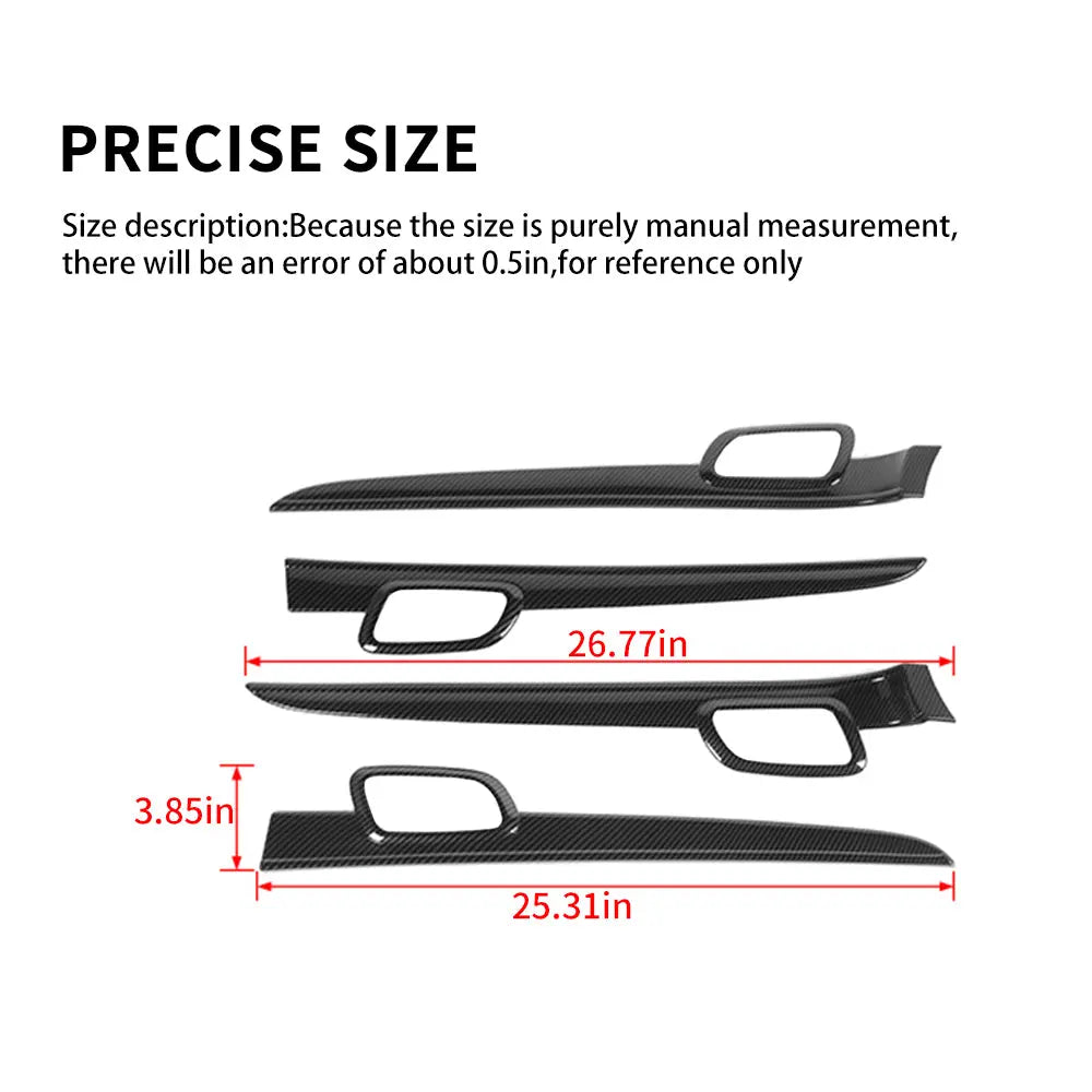 For 2011-2021 Jeep Grand Cherokee WK2 4X Inner Door Handle Trim Decor Cover Kit