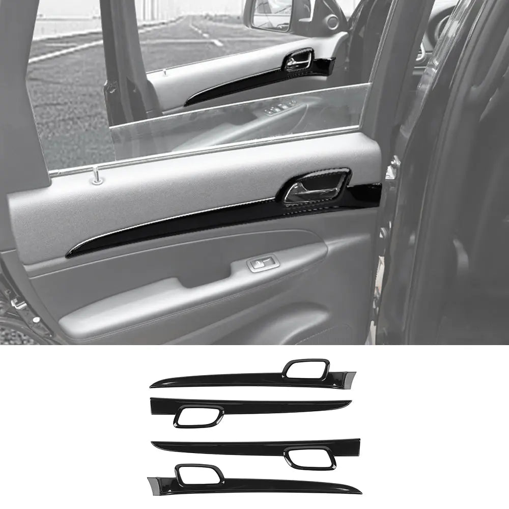 For 2011-2021 Jeep Grand Cherokee WK2 4X Inner Door Handle Trim Decor Cover Kit
