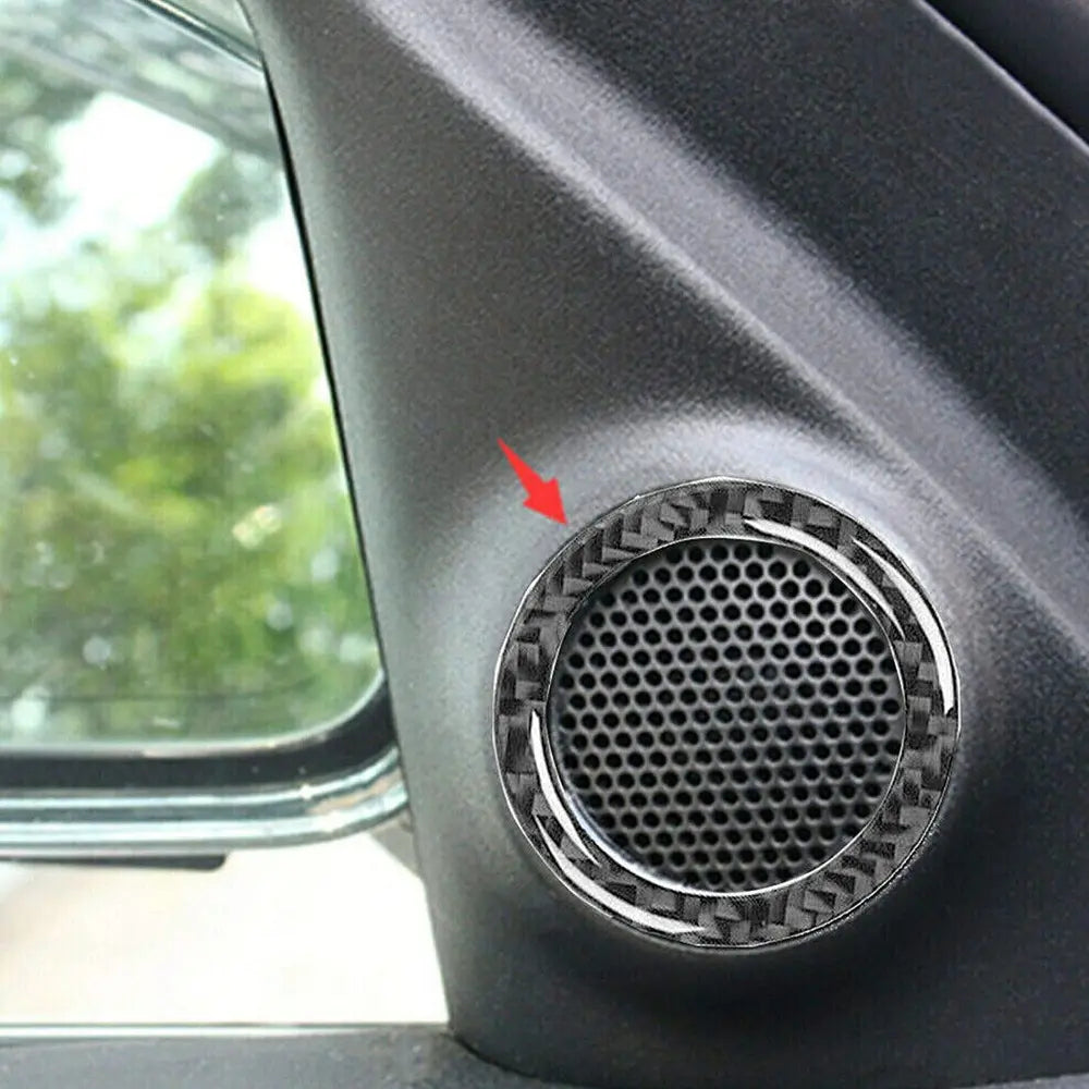 For 2011-2021 Jeep Grand Cherokee WK2 A-Pillar Door Audio Speaker Ring Trim, Loudspeaker Decorations Circle Trims