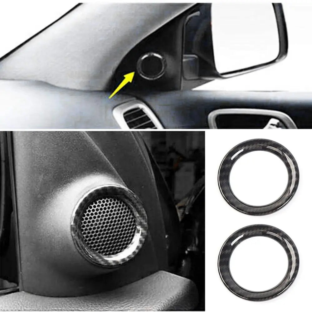 For 2011-2021 Jeep Grand Cherokee WK2 A-Pillar Door Audio Speaker Ring Trim, Loudspeaker Decorations Circle Trims