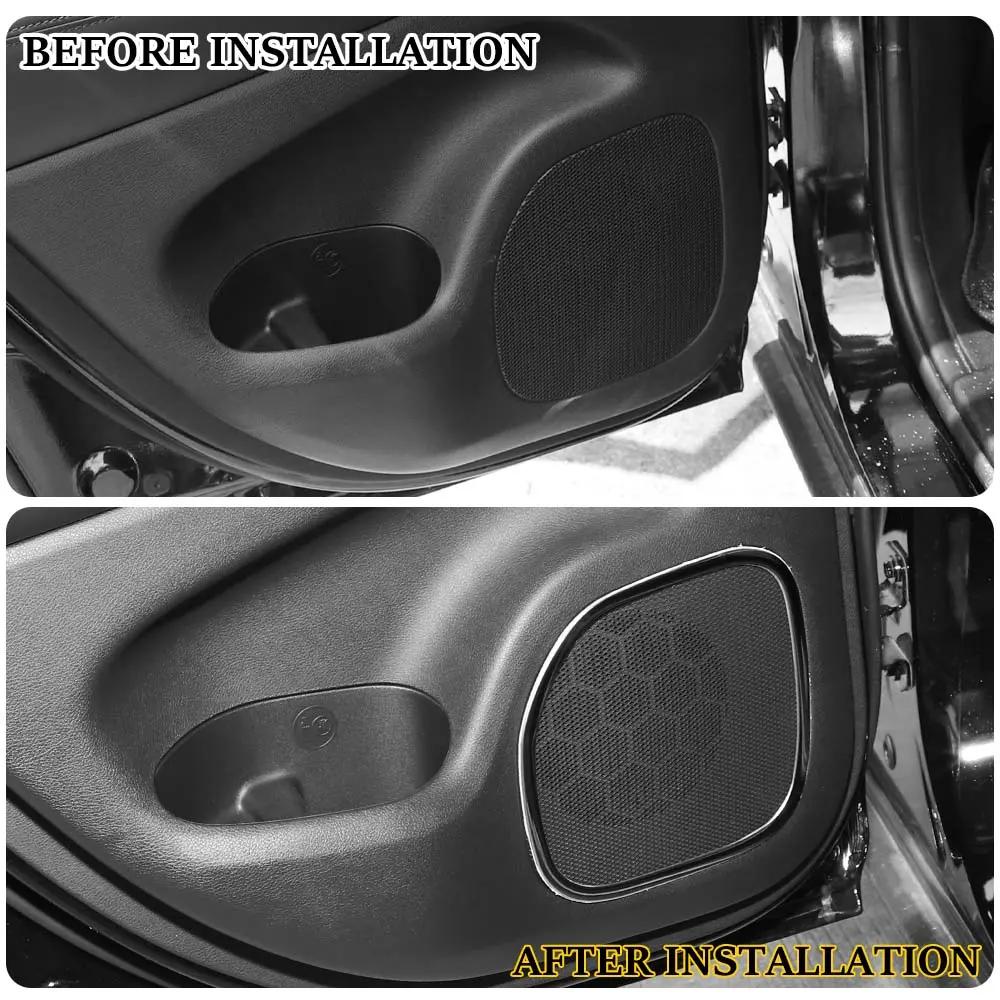 For 2011-2021 Jeep Grand Cherokee WK2 Car Interior Door Speaker Cover Trim 4PCS