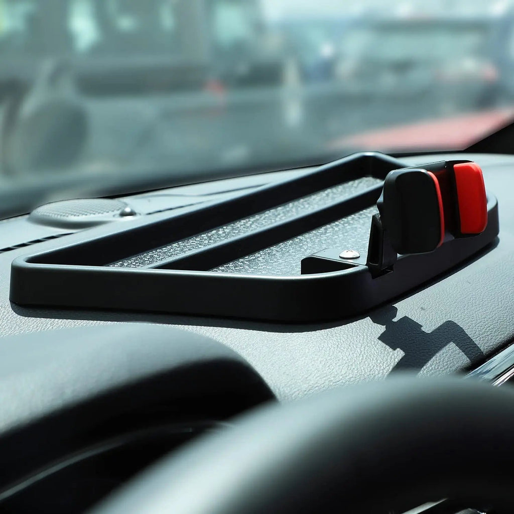 For 2011-2021 Jeep Grand Cherokee WK2 Dash Phone Holder with Storage Tray, Phone Bracket Organizer