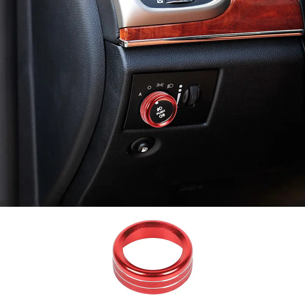 For 2011-2021 Jeep Grand Cherokee WK2 Headlight Switch Knob Button Ring Trim
