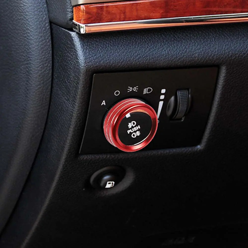 For 2011-2021 Jeep Grand Cherokee WK2 Headlight Switch Knob Button Ring Trim