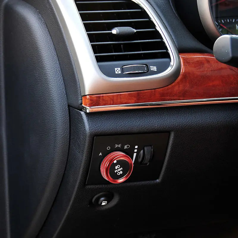 For 2011-2021 Jeep Grand Cherokee WK2 Headlight Switch Knob Button Ring Trim