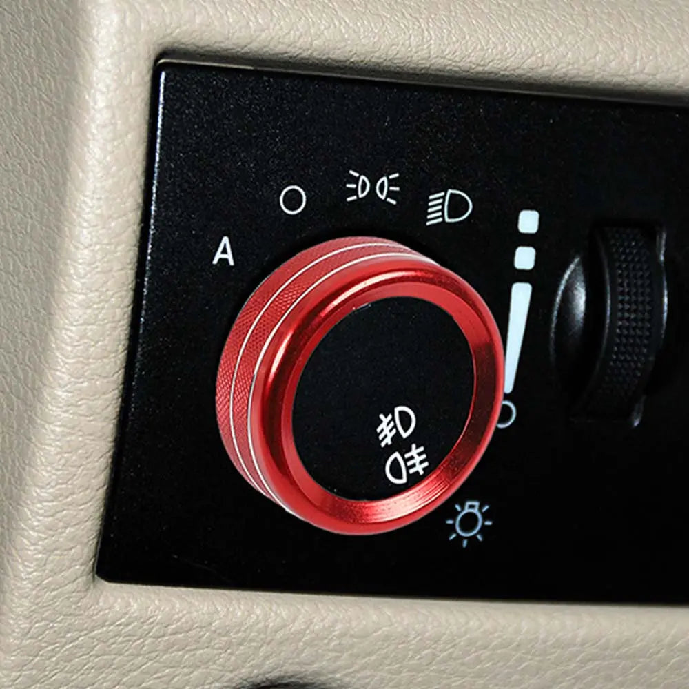 For 2011-2021 Jeep Grand Cherokee WK2 Headlight Switch Knob Button Ring Trim