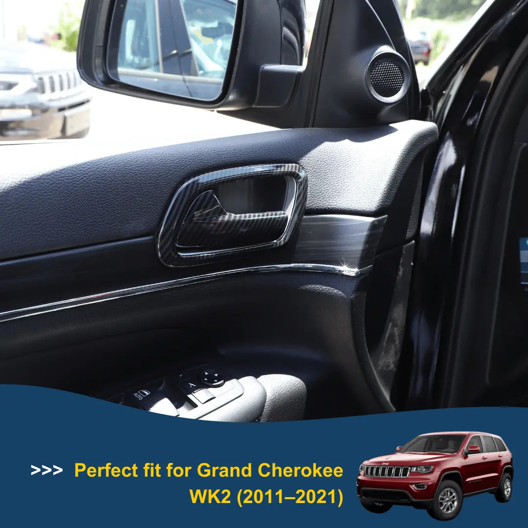 For 2011-2021 Jeep Grand Cherokee WK2 Inner Door Handle Bowl Trim Cover Interior Accessories