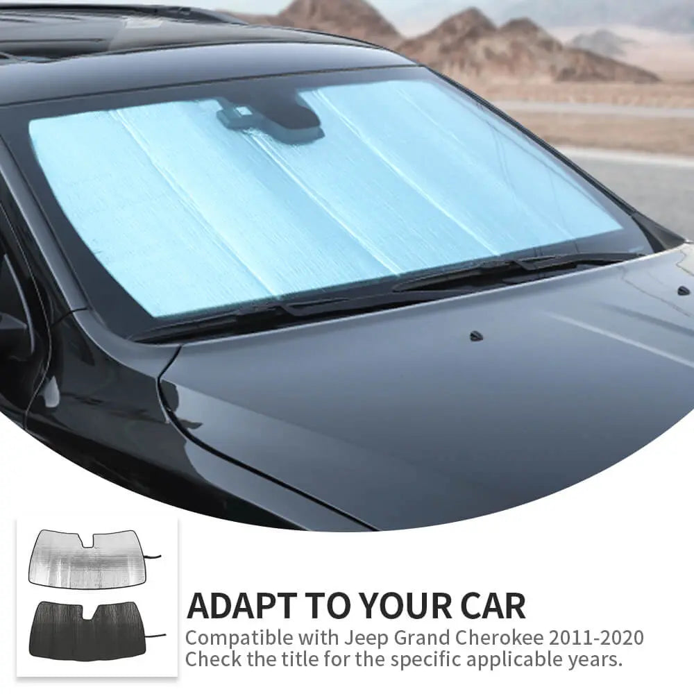For 2011-2021 Jeep Grand Cherokee WK2 Windshield Sun Shade Fold Sun Visor Block UV Rays