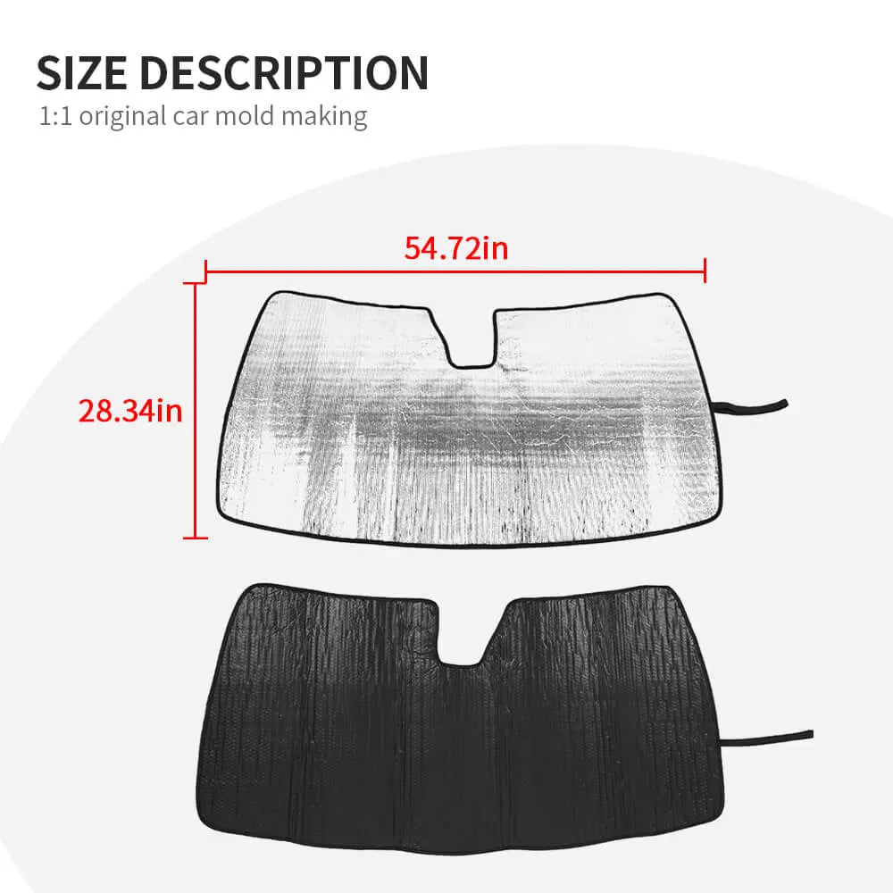 For 2011-2021 Jeep Grand Cherokee WK2 Windshield Sun Shade Fold Sun Visor Block UV Rays