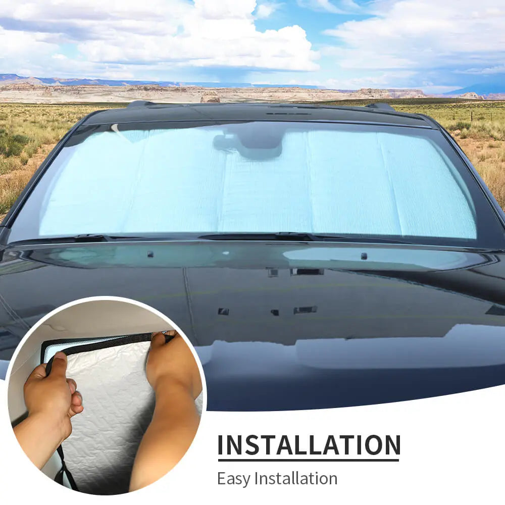 For 2011-2021 Jeep Grand Cherokee WK2 Windshield Sun Shade Fold Sun Visor Block UV Rays
