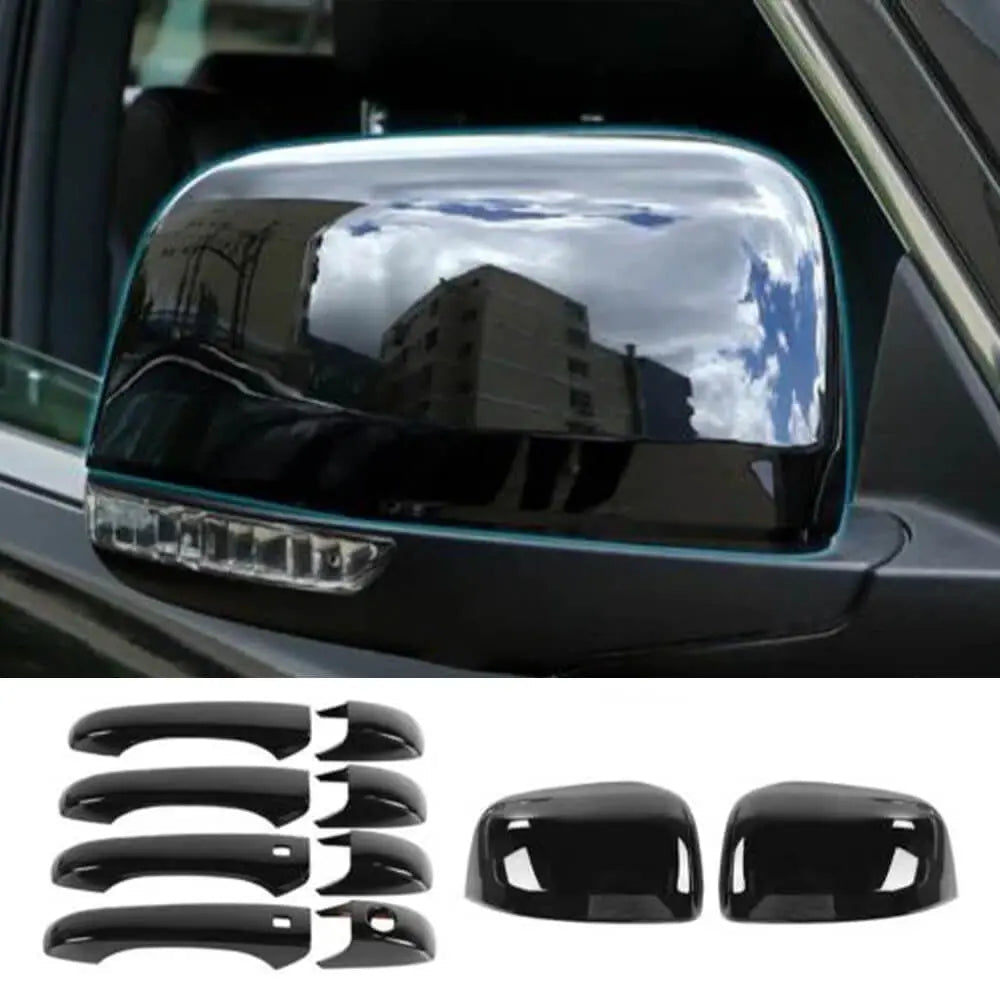 For 2011-2021 Jeep Grand Cherokee WK2 10x Door Handle Cover Rearview Mirror Shell Trim