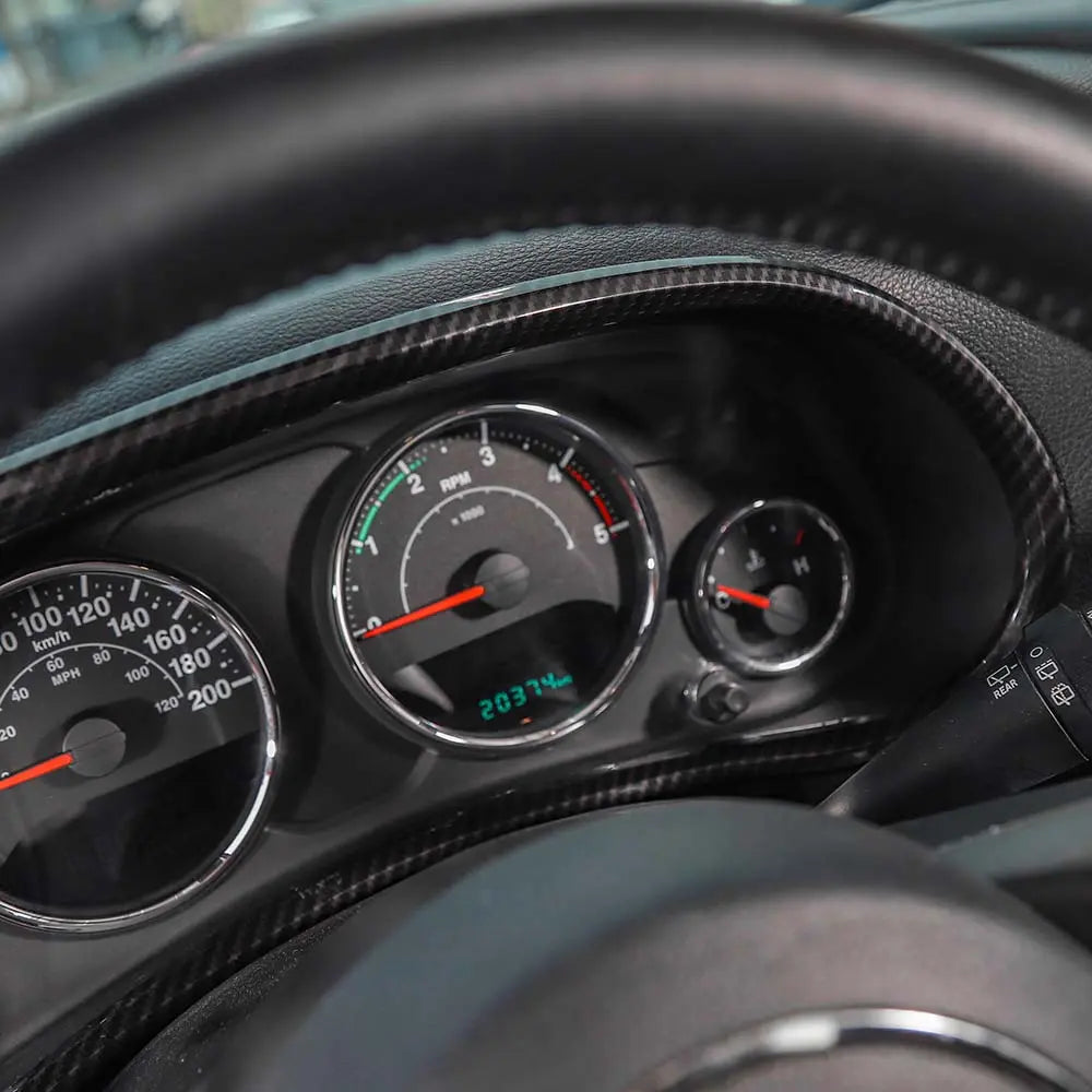 For 2011–2018 Jeep Wrangler JK JKU Dashboard Ring Trim Instrument Panel Accent Bezel
