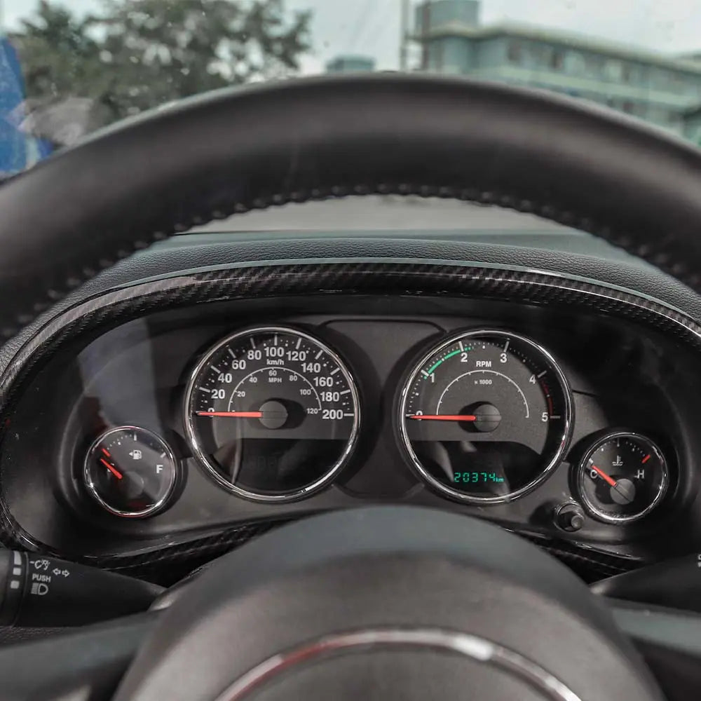 For 2011–2018 Jeep Wrangler JK JKU Dashboard Ring Trim Instrument Panel Accent Bezel