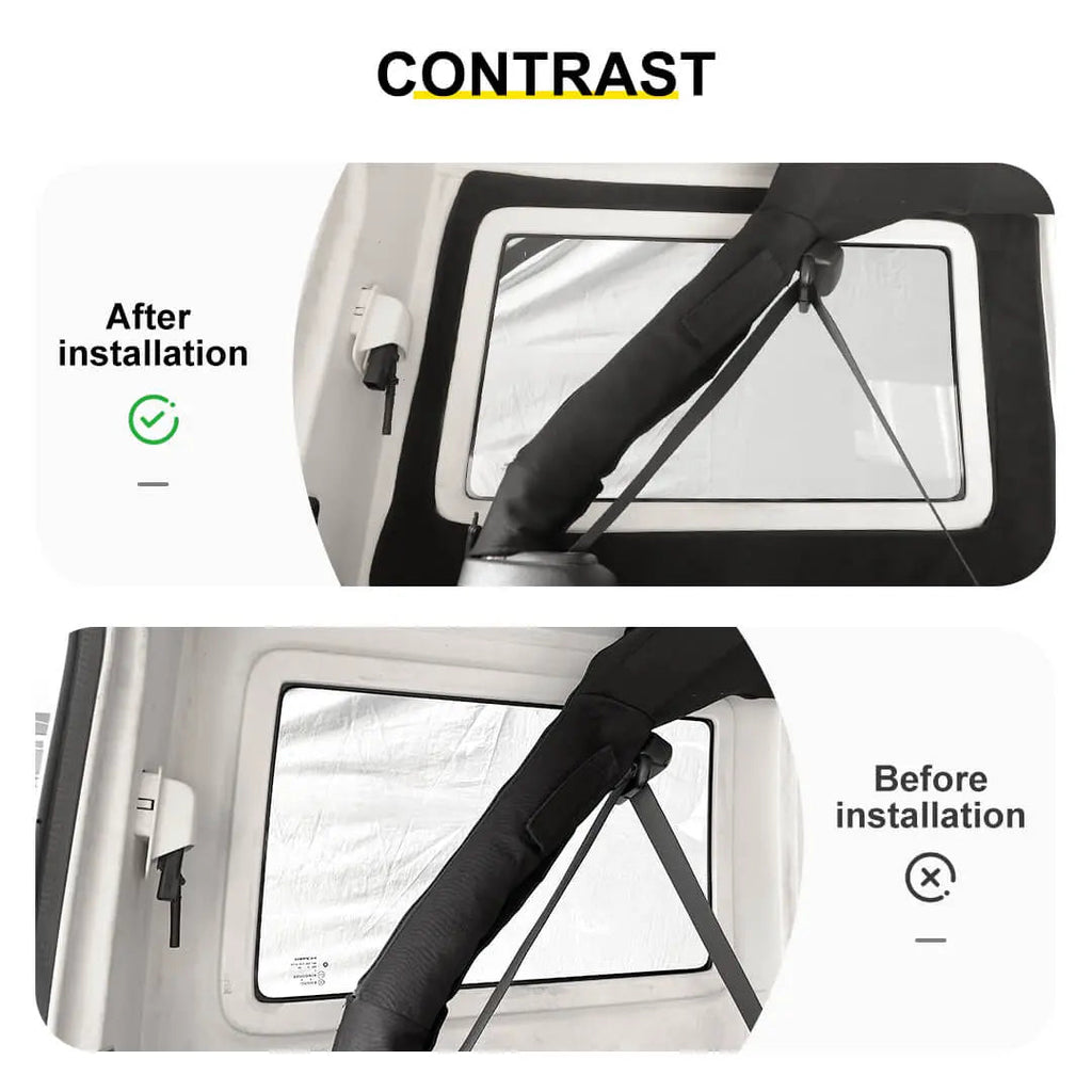 For 2012-2018 Jeep Wrangler JK Car Rear Window Insulation Cotton Cover Accessories (2 pcs)