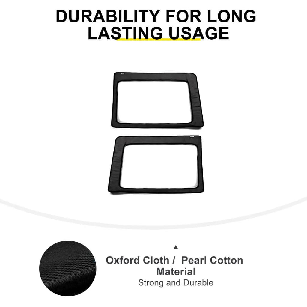 For 2012-2018 Jeep Wrangler JK Car Rear Window Insulation Cotton Cover Accessories (2 pcs)