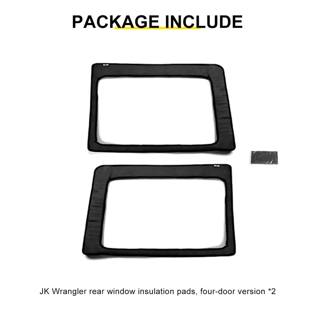 For 2012-2018 Jeep Wrangler JK Car Rear Window Insulation Cotton Cover Accessories (2 pcs)