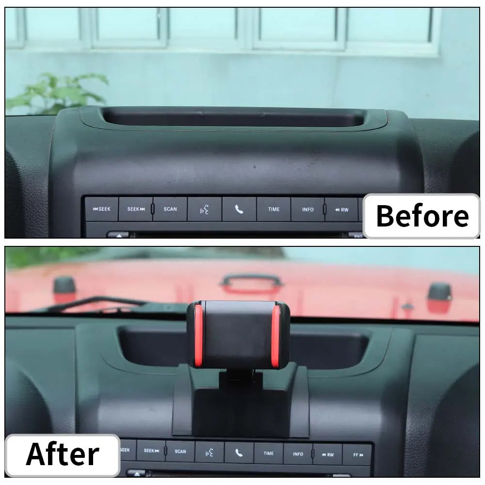 For 2012-2018 Jeep Wrangler JK Cell Phone Holder Mount Bracket Dashboard Windshield