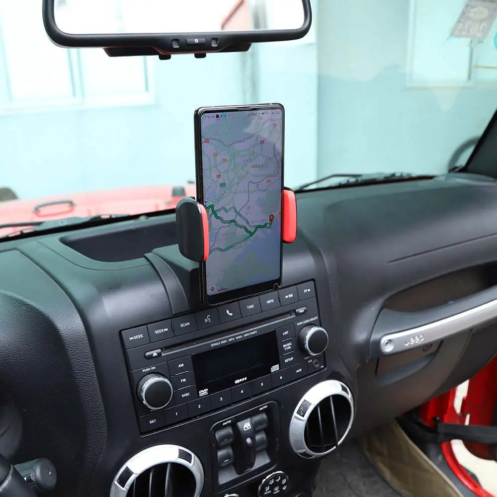 For 2012-2018 Jeep Wrangler JK Cell Phone Holder Mount Bracket Dashboard Windshield