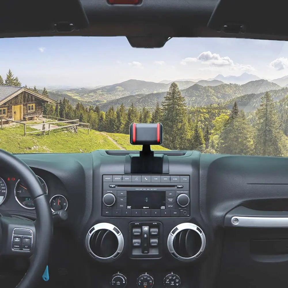 For 2012-2018 Jeep Wrangler JK Cell Phone Holder Mount Bracket Dashboard Windshield