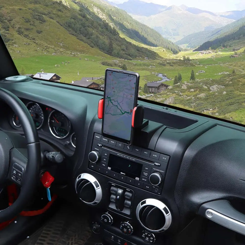 For 2012-2018 Jeep Wrangler JK Cell Phone Holder Mount Bracket Dashboard Windshield