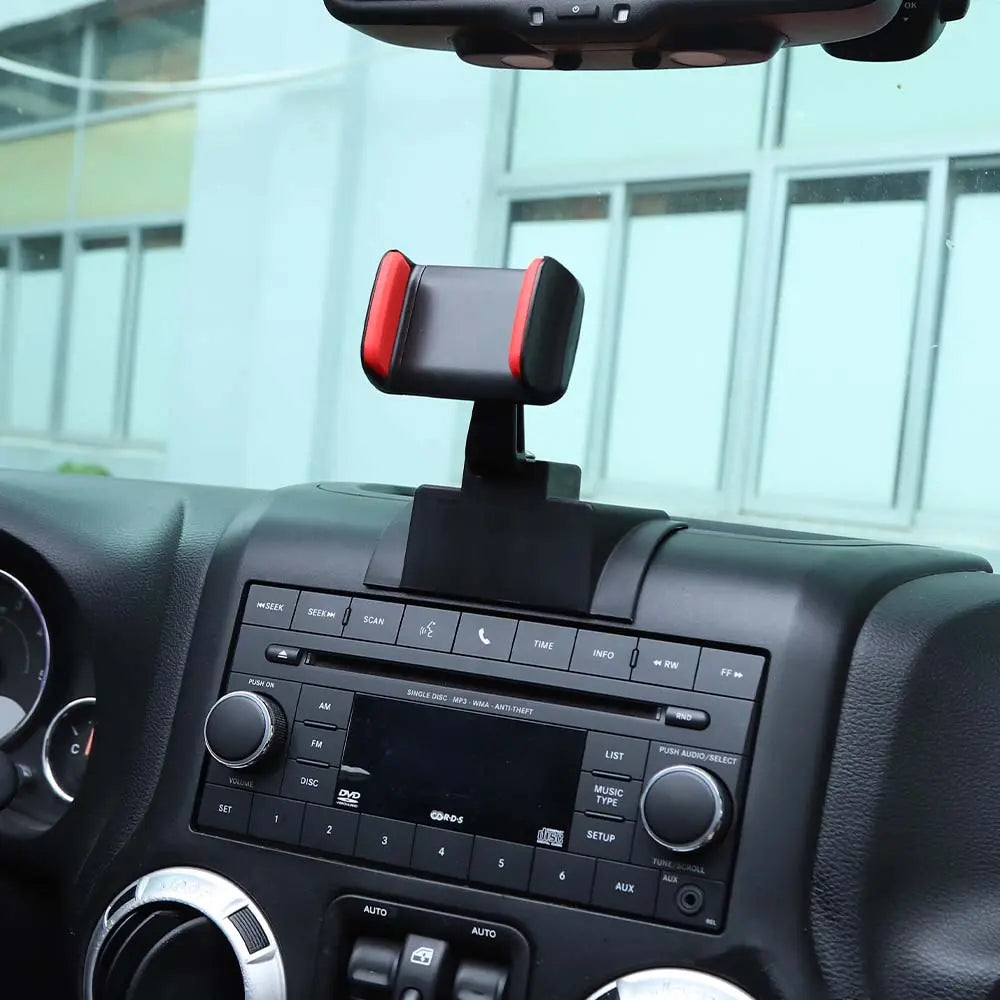 For 2012-2018 Jeep Wrangler JK Cell Phone Holder Mount Bracket Dashboard Windshield