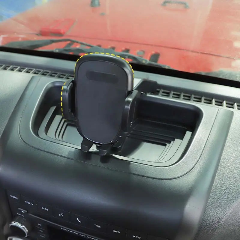 For 2012-2018 Jeep Wrangler JK Dash Tray With Phone Holder Storage Box