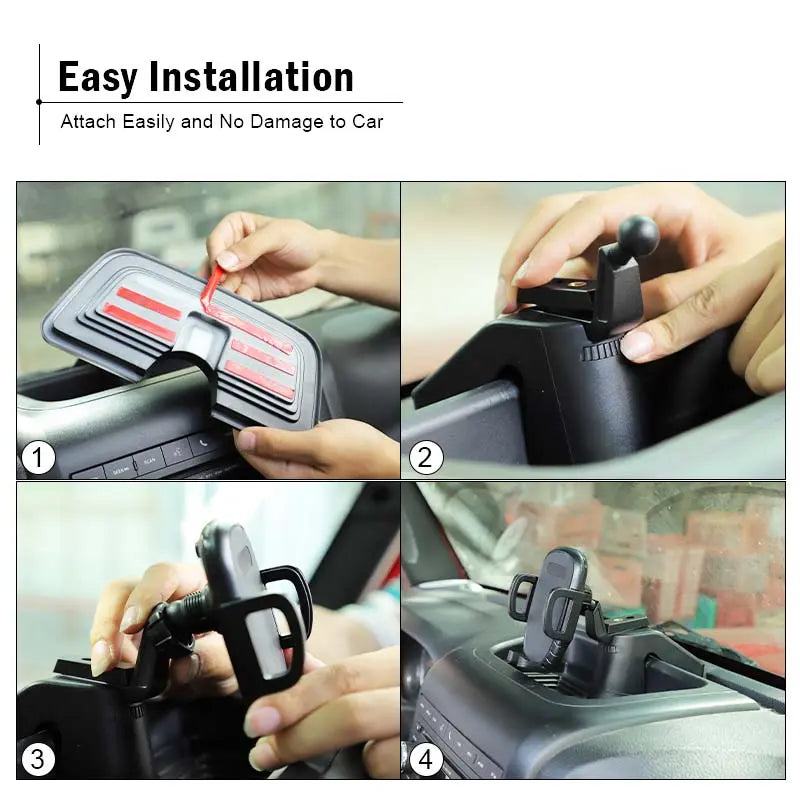 For 2012-2018 Jeep Wrangler JK Dash Tray With Phone Holder Storage Box