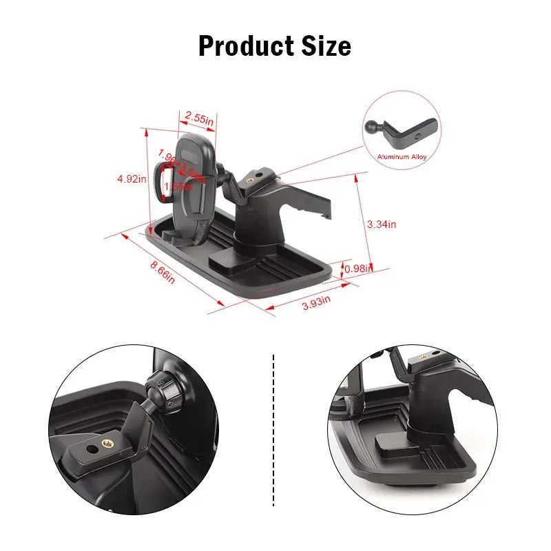For 2012-2018 Jeep Wrangler JK Dash Tray With Phone Holder Storage Box