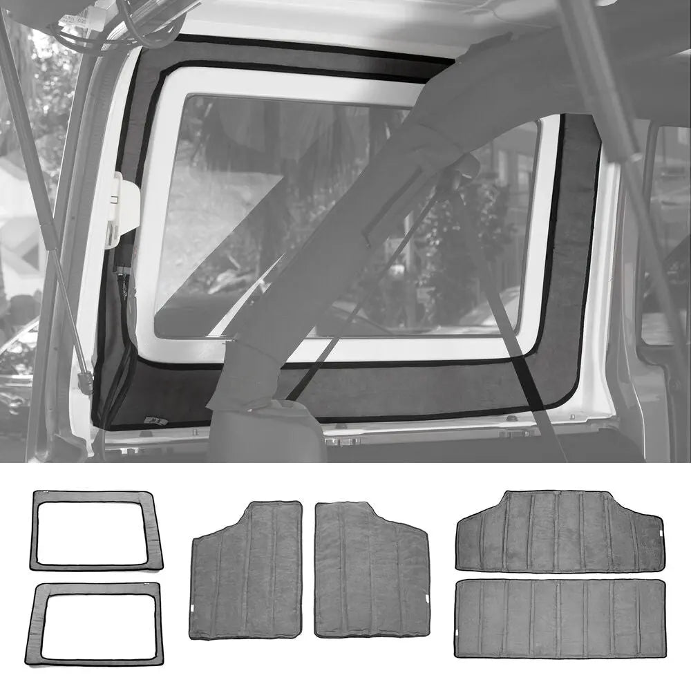 For 2012-2018 Jeep Wrangler JK Hardtop & Tailgate Window Headliner Heat Sound Insulation