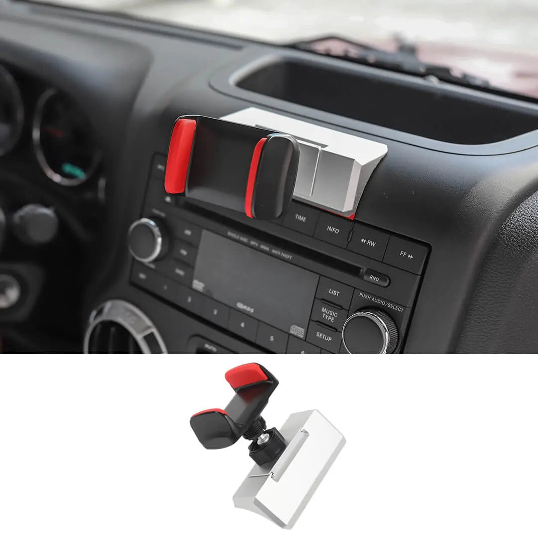 For 2012-2018 Jeep Wrangler JK Interior Center Console Dashboard Phone Holder Bracket Mount