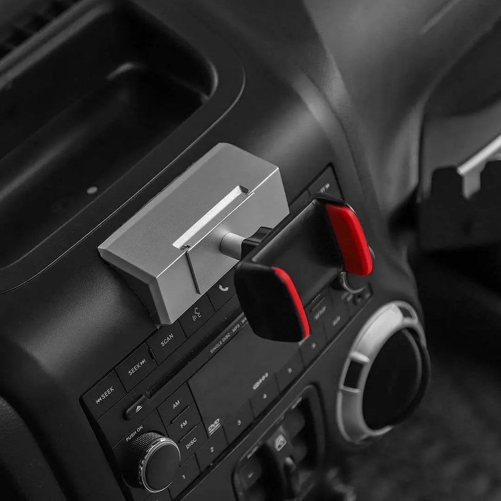 For 2012-2018 Jeep Wrangler JK Interior Center Console Dashboard Phone Holder Bracket Mount