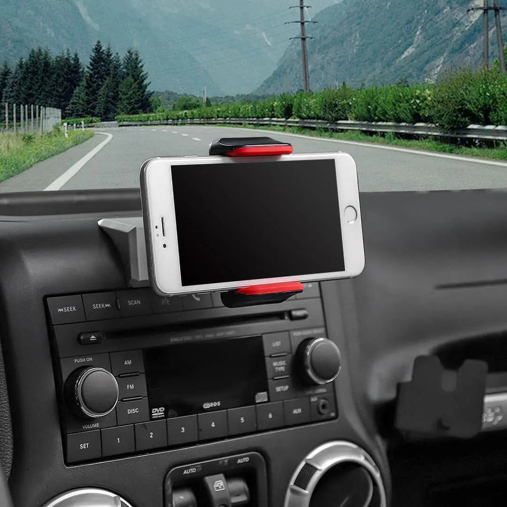 For 2012-2018 Jeep Wrangler JK Interior Center Console Dashboard Phone Holder Bracket Mount