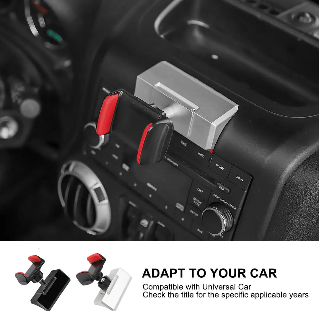 For 2012-2018 Jeep Wrangler JK Interior Center Console Dashboard Phone Holder Bracket Mount