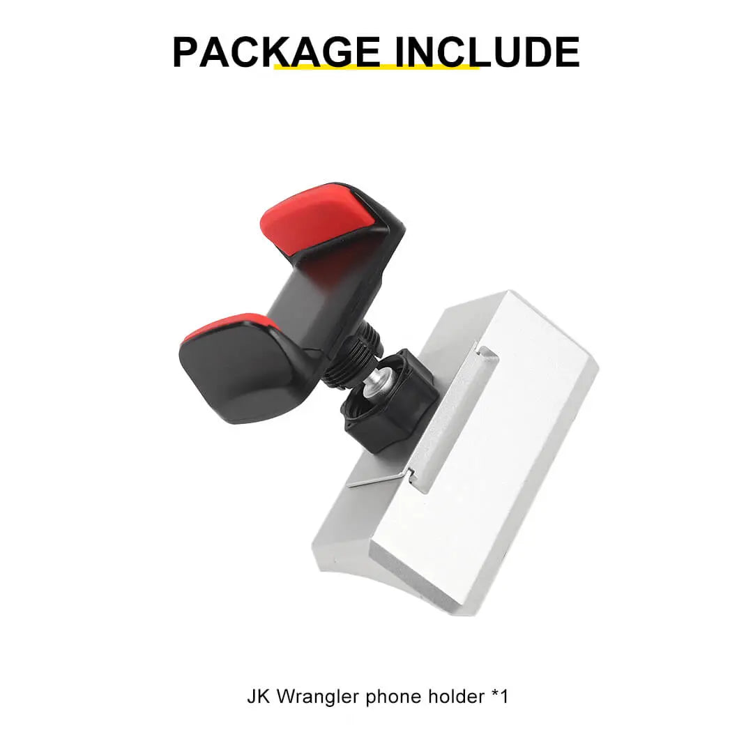 For 2012-2018 Jeep Wrangler JK Interior Center Console Dashboard Phone Holder Bracket Mount
