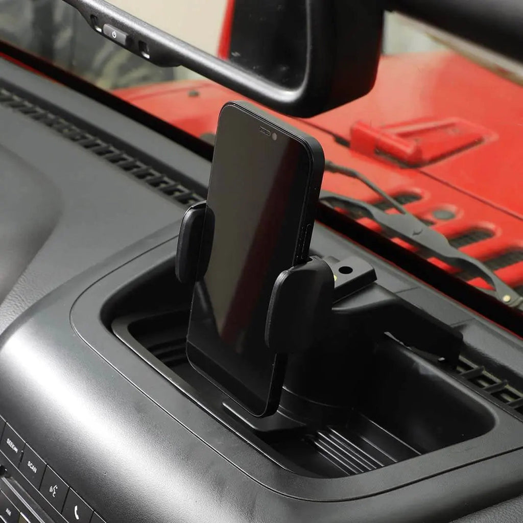 For 2012-2018 Jeep Wrangler JK Interior Center Console Phone Bracket Holder Storage Tray Dashboard